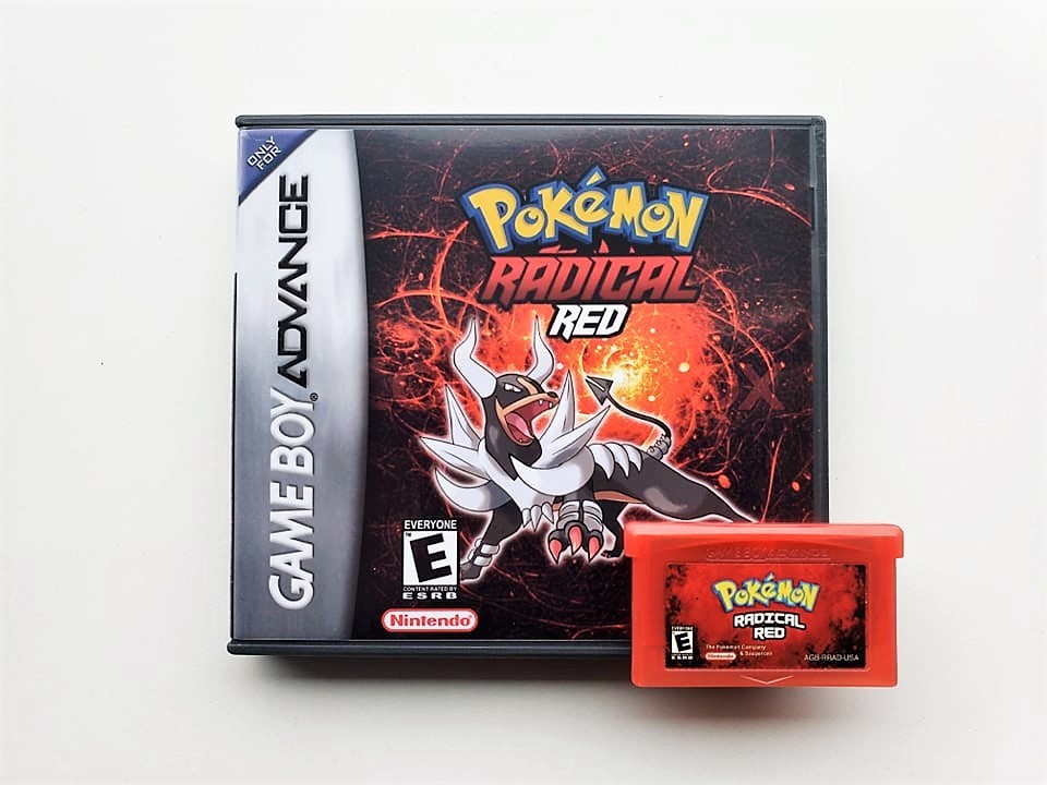 Pokemon Radical Red Game / Case - Gameboy Advance (GBA) Fire Red Mod USA Seller