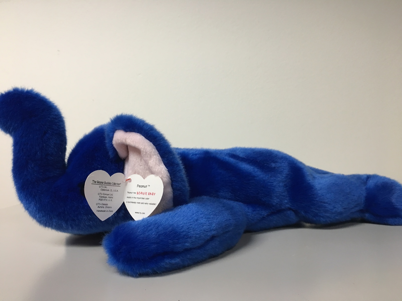 light blue peanut beanie baby value