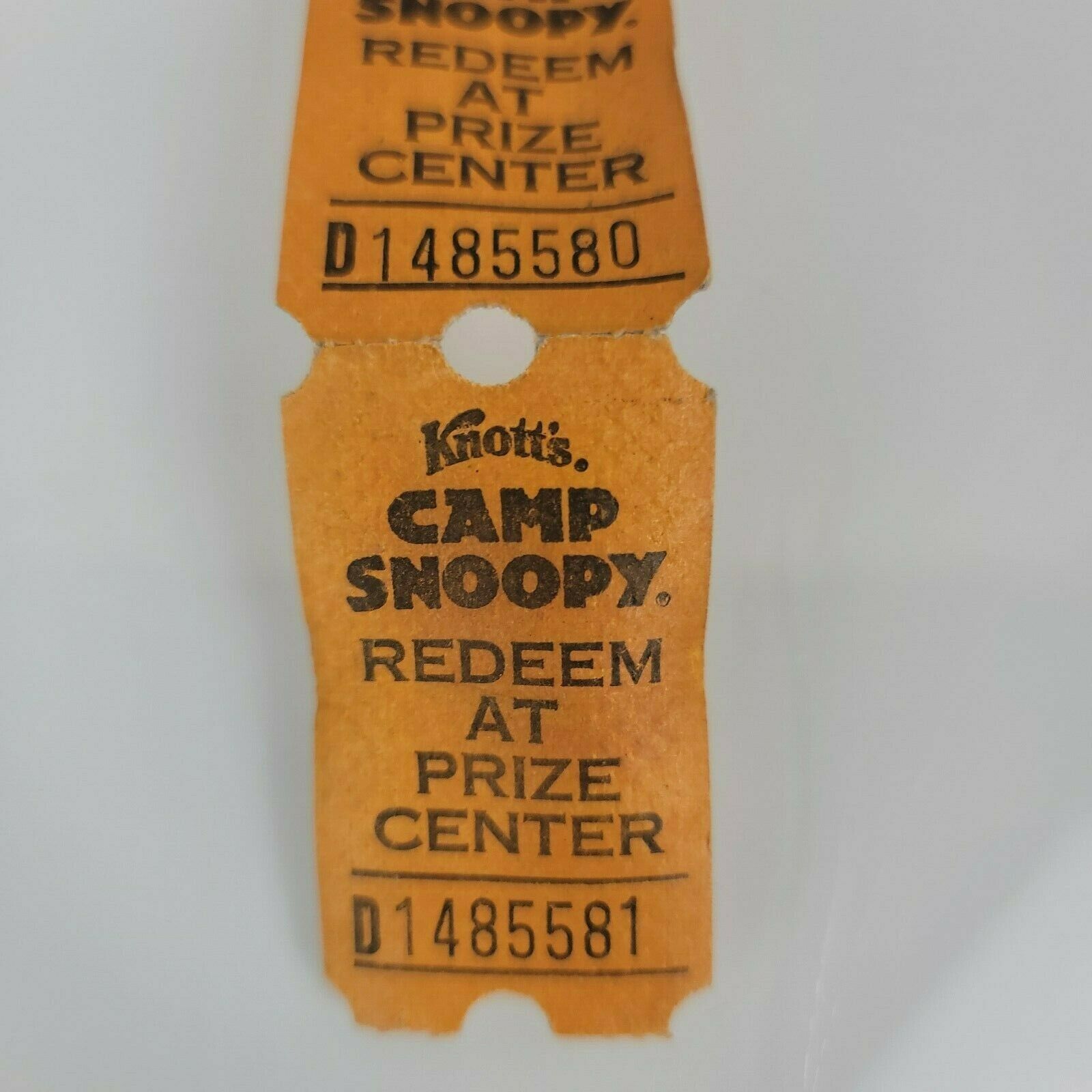 vintage lot Knott's Knotts Camp Snoopy arcade game tickets Coupon Prize ...