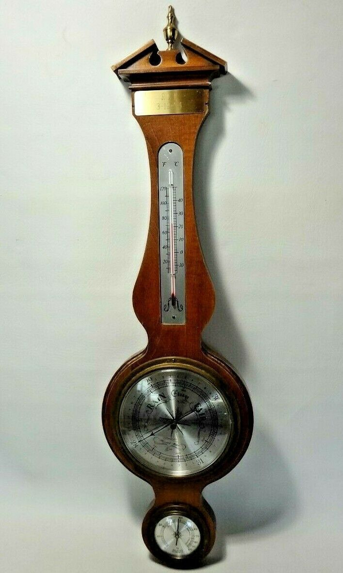 Vintage Howard Miller Barometer Weather Station Badge 612712 Wall Clocks