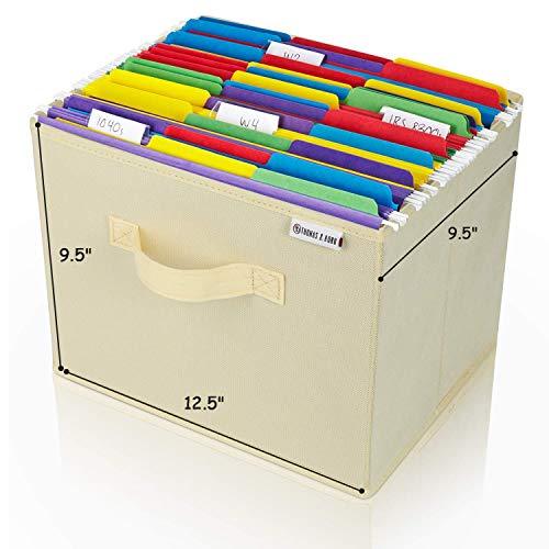 Collapsible File Storage Box 12.5 x 9.5 x 9.5 Holds Hanging File