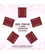 SKIL 7292-02 1/4 Sheet 5-Pack Sandpaper Blowout! 17 Grits! Free Ship! - $5.38