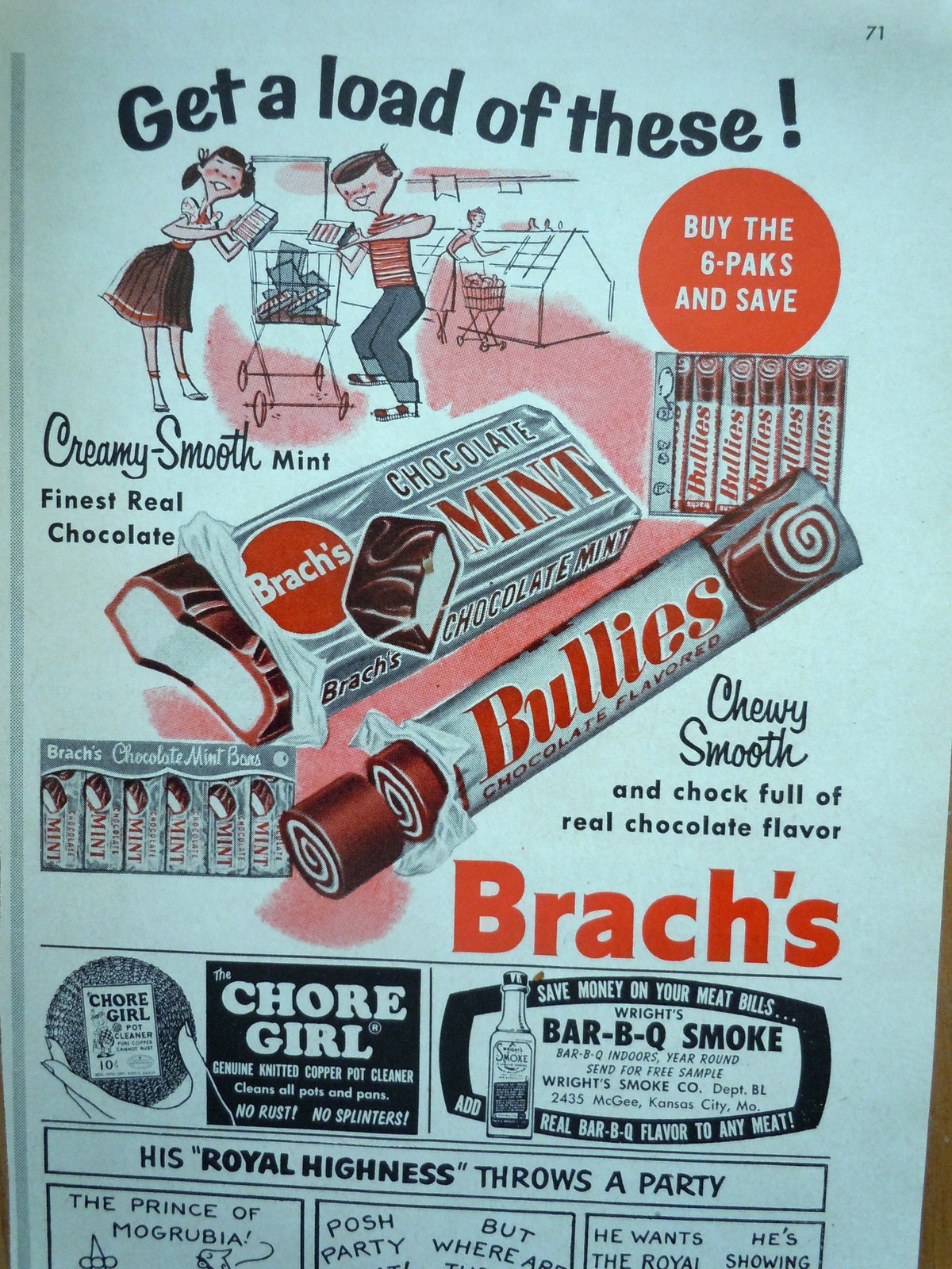 Brach’s His Royal Highness Comic Chore Girl Print Magazine ...