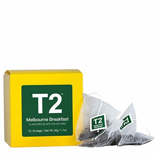 T2 Tea Melbourne Breakfast Black Tea Bags in Box, 25count Tea