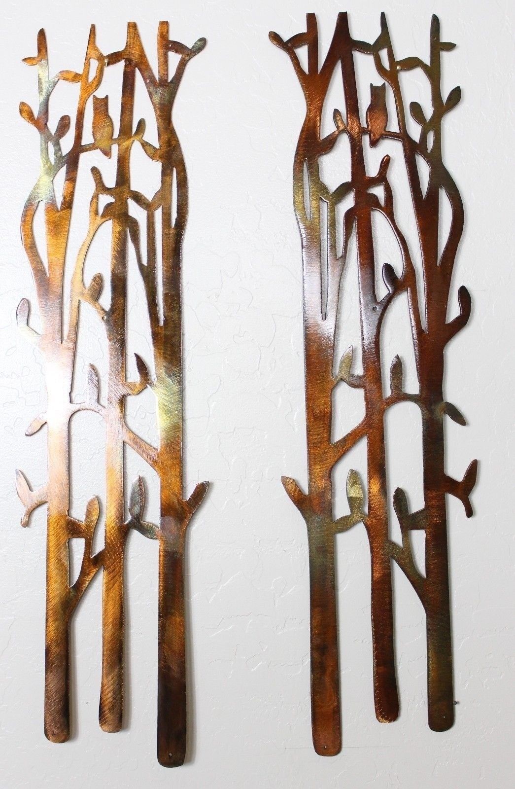 Set of Two Birch Tree 6"wide x 30" Tall Panels Metal Wall Art by HGMW