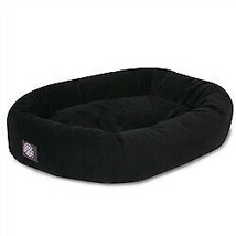 Majestic Pet 78899567407 40 in. Black Suede Bagel Dog Bed - $86.19