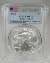 2020 Silver Eagle PCGS MS70 First Strike Coin AJ820 - $56.99