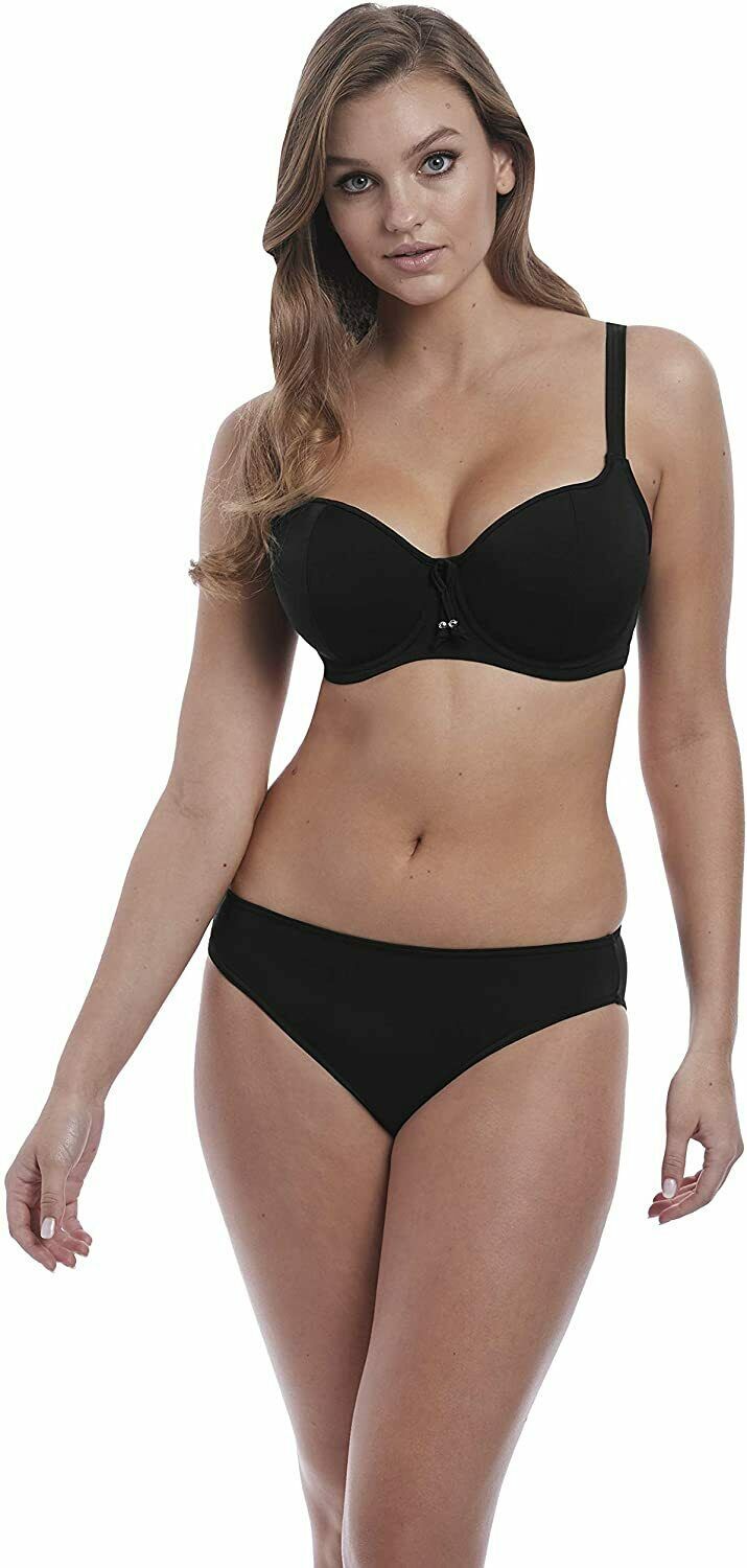 Freya Black Remix Underwire Sweetheart Bikini Swim Top Us 34h Uk 34ff Swimwear 4100