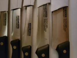Koch Messer Stainless Rostfrei Inox 7pc Kitchen Knifes Sharpening Steel & Board