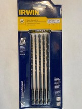 IRWIN 1881078 5 Piece Impact Masonry Carbide Drill Bit Set - $10.89