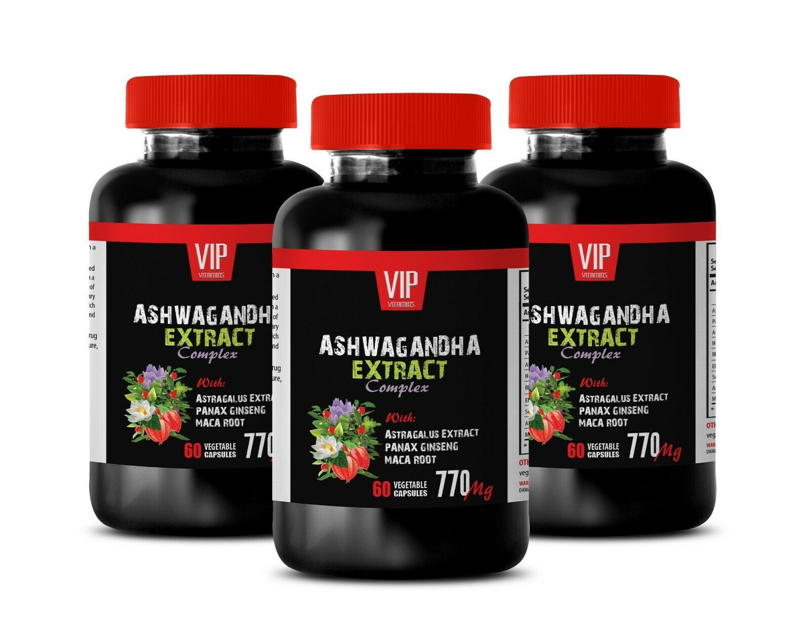 Natural Testosterone Booster Ashwagandha Complex 770mg Anxiety Relief 3b Weight Loss 0599