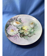 Vintage Beautiful Imperial Empire PSL White Hand Painted Floral Plate - $25.99