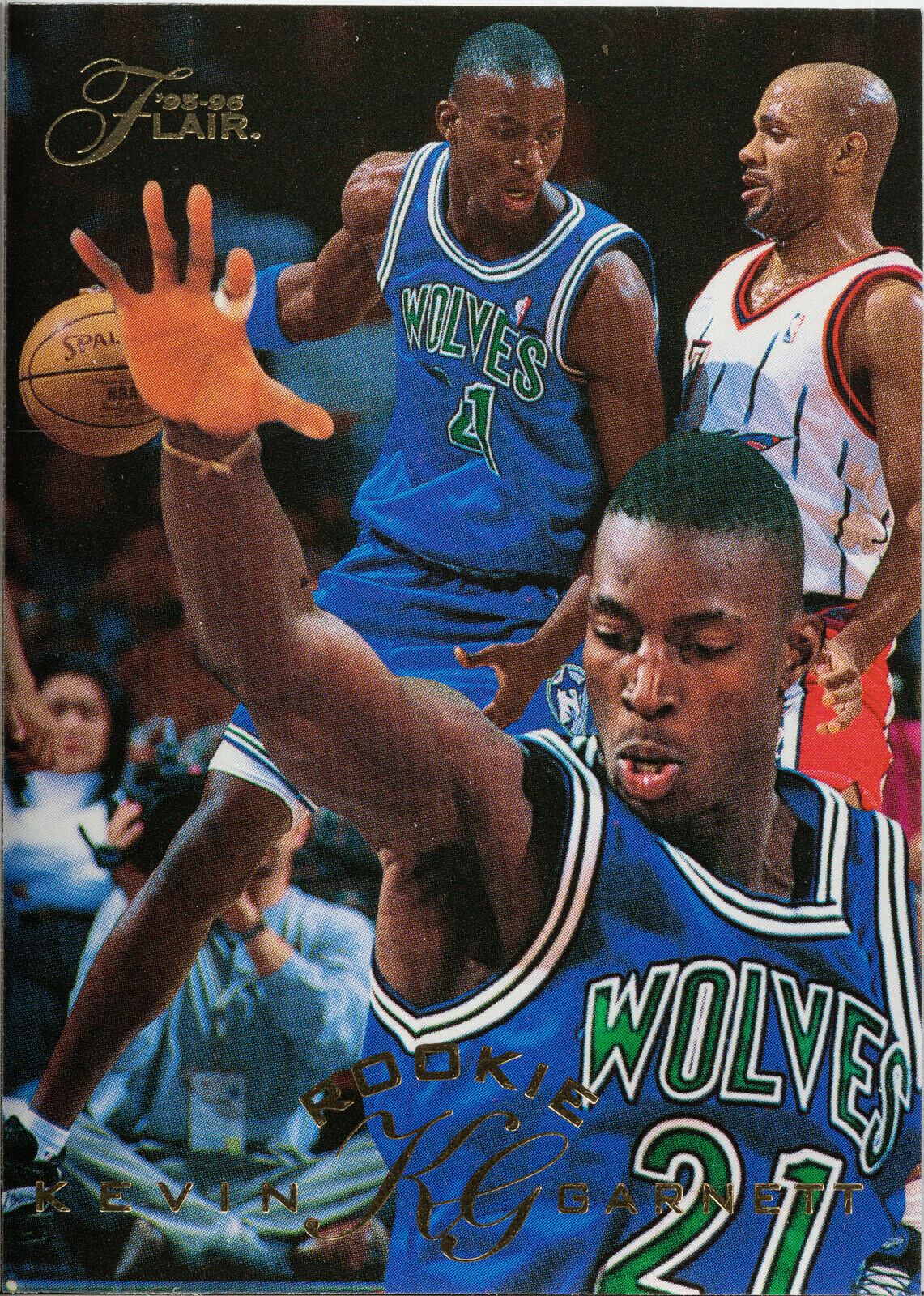 1996 FLEER FLAIR ROOKIE KEVIN KG GARNETT ROOKIE CARD RC 206 MR 