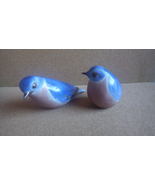 PAIR OF VINTAGE ANDERSEN DESIGN POTTERY EASTERN BLUE BIRDS 1981 BOOTHBAY... - $175.00