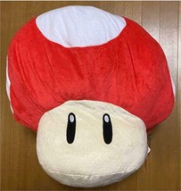 Taito Super Mario Big Plush Toy Doll Super Mushroom 1UP red  Prize 42cm - $67.55