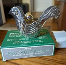 Vtg 1976 Avon Xmas Silver Dove Ornament with .5 oz Cologne Bottle Box NOS - $19.34