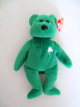 Ty 1997 Beanie Babies 8" Erin Green Bear Korean Mkt. St.Patrick's Day - $9.99