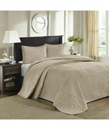 Madison Park Quebec 3-Piece King Quilted Bedspread Set Khaki New $290 - $187.42