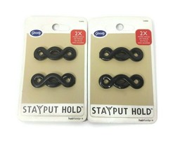 4 Pack Goody Black 2" StayPut Slide Proof Hold Secure Fit Weave Hair Barrette - $10.18