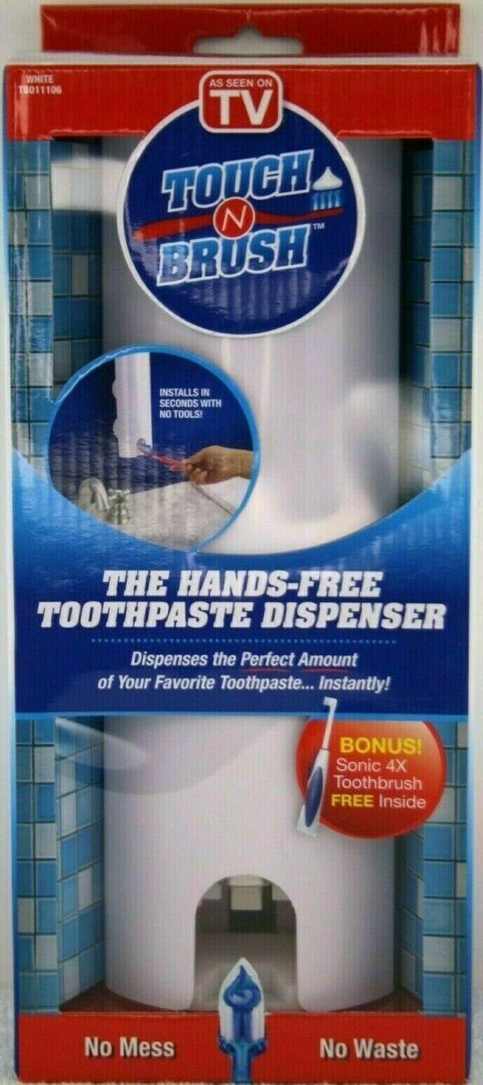 Touch N Brush As Seen On TV Hands Free Toothpaste Dispenser Sonic 4X