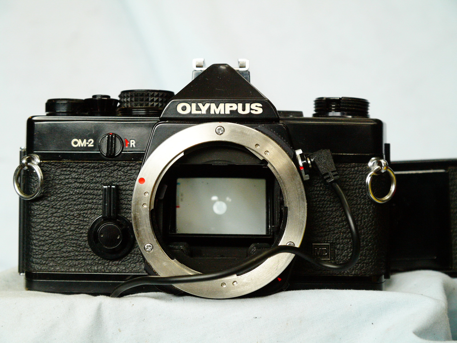 Olympus OM-2 OM2 35mm SLR Camera c/w Recordata Back 2 + Standard Back ...