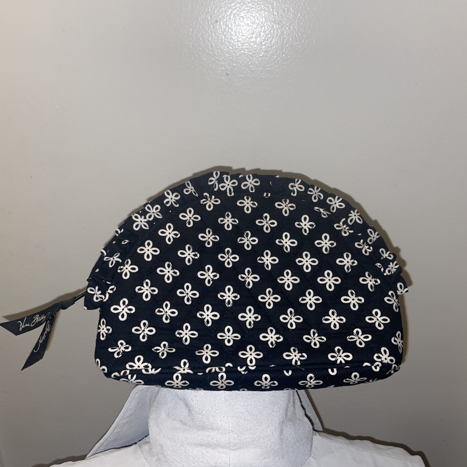 Vera Bradley Black & White LARGE RUFFLE COSMETIC BAG, MINI CONCERTO, New w/o tag - $29.00