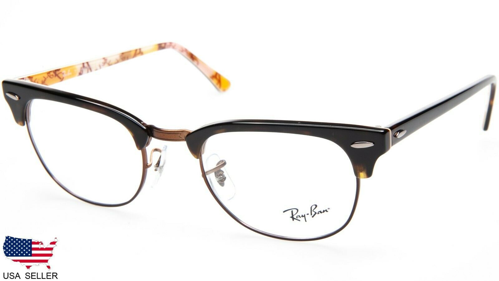 New Ray Ban Rb5154 5650 Havana On Tex Camouflage Eyeglasses 5154 51 21