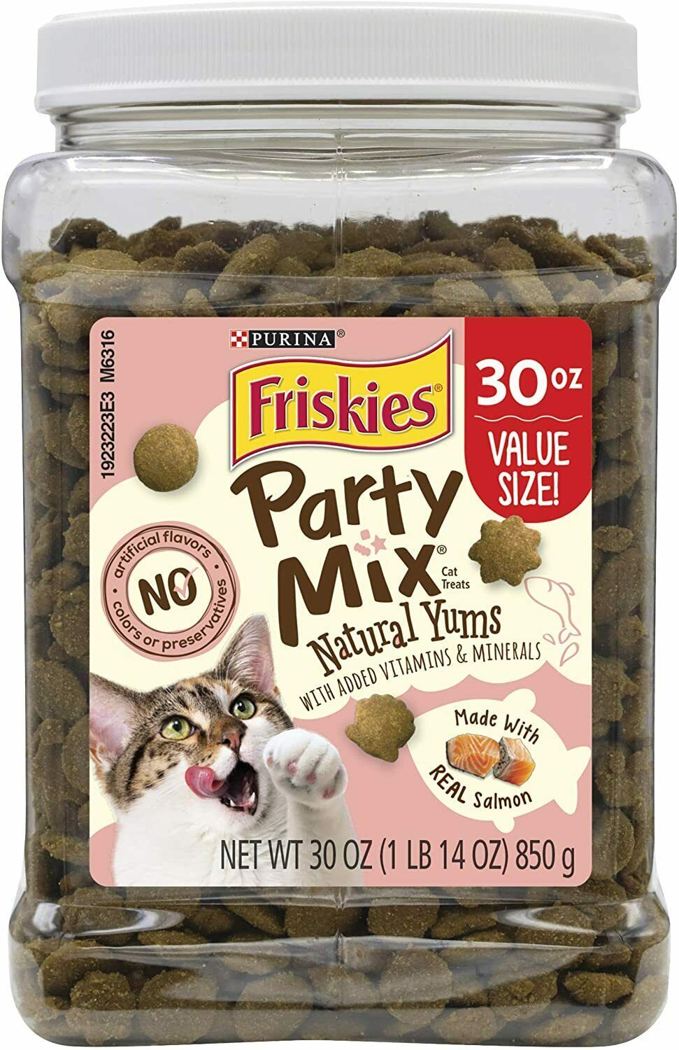 Friskies Party Mix Natural YUMS Adult Cat Treats 20 oz. & 30 oz