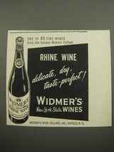 1955 Widmer&#39;s Rhine Wine Ad - Delicate, dry, taste-perfect - $14.99
