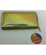 Royal Deluxe Accessories Gold Glittery Designed Zipper Wallet, Free Ship... - $11.42