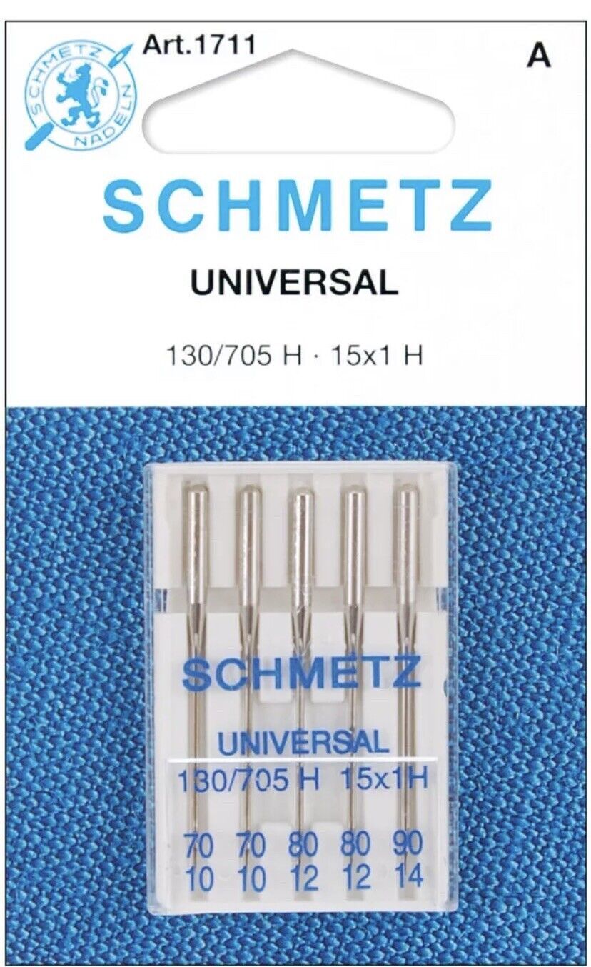Schmetz Universal Machine Needles-Sizes 10/70 (2), 12/80 (2) & 14/90 (1) -1711 - $6.80
