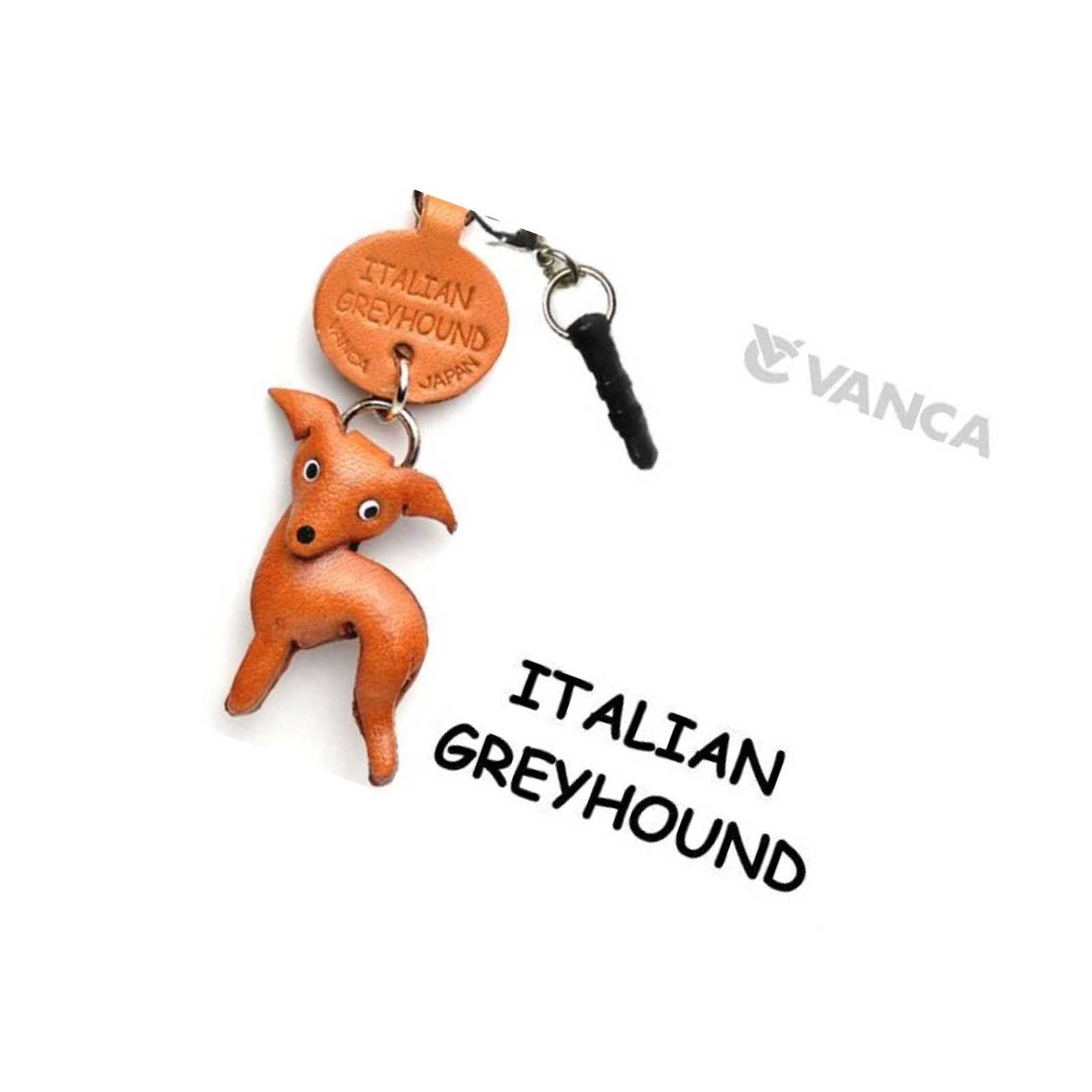 Italian Greyhound Leather Dog Earphone Jack Accessory/Dust Plug/Ear Cap/Ear J