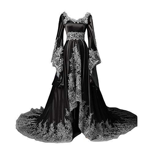 Lemai High Low Vintage A Line Gothic Prom Evening Dresses Beaded Sequins Corset