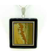 Kaufmann Intarsia Sterling Pendant with Genuine Natural Agate and Onyx (... - $425.00