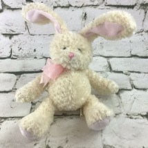 ProFlowers Bunny Rabbit Plush Cream Colored Waffle Fur Posable Ears Stuffed Toy - $11.88