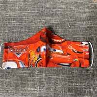 Handmade Face Mask Protection 4 layers cotton Lightning McQueen Child size kids  - $9.00