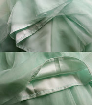 MINT GREEN Full Tulle Skirt Women High Waisted Plus Size Wedding Tulle Skirt image 9