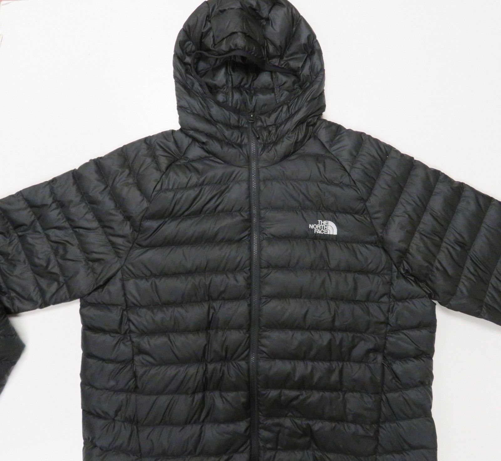 The North Face Trevail Hoodie Jacket Goose Down Black Mens XXL Puffer ...