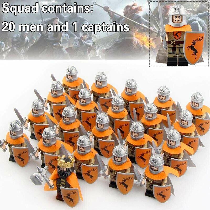 21Pcs Sword Infantry Game Of Thrones Minifigures Custom Toys Collections