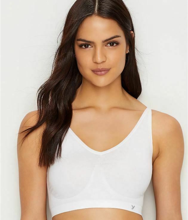 Yummie WHITE Cotton Seamless Bralette, US Small/Medium - Bras & Bra Sets