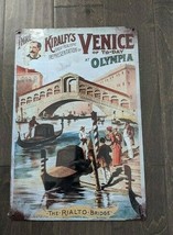 18" VENICE The Rialto Bridge 3d cutout retro USA STEEL plate display ad Sign - $69.30