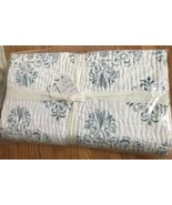 Pottery Barn Remy Quilt Set Ivory Chambray Blue King 2 King Shams Floral... - $469.00