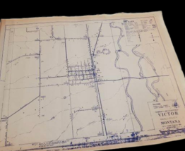 Vtg Ravalli County Montana Road Index Map Collection FIRST EDITION Large 24"x18" image 1