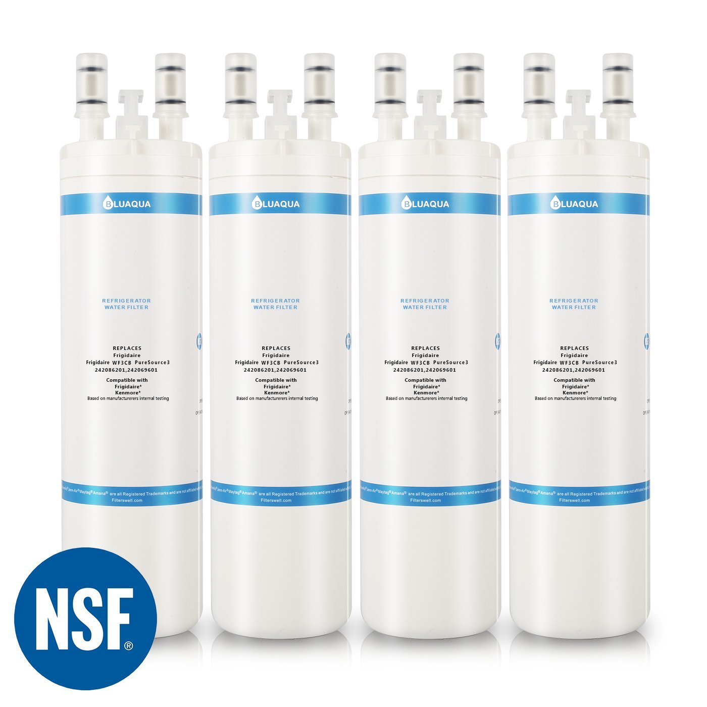 Bluaqua water filter replace for Frigidaire WF3CB Water Filter, Puresource 3, 2 Refrigerator