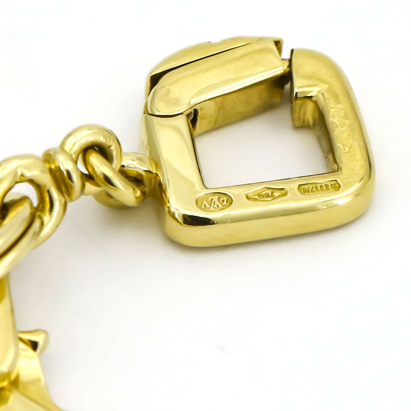 Louis Vuitton Padlock and Keys Charm Bracelet in 18k Yellow Gold with Box - Precious Metal ...
