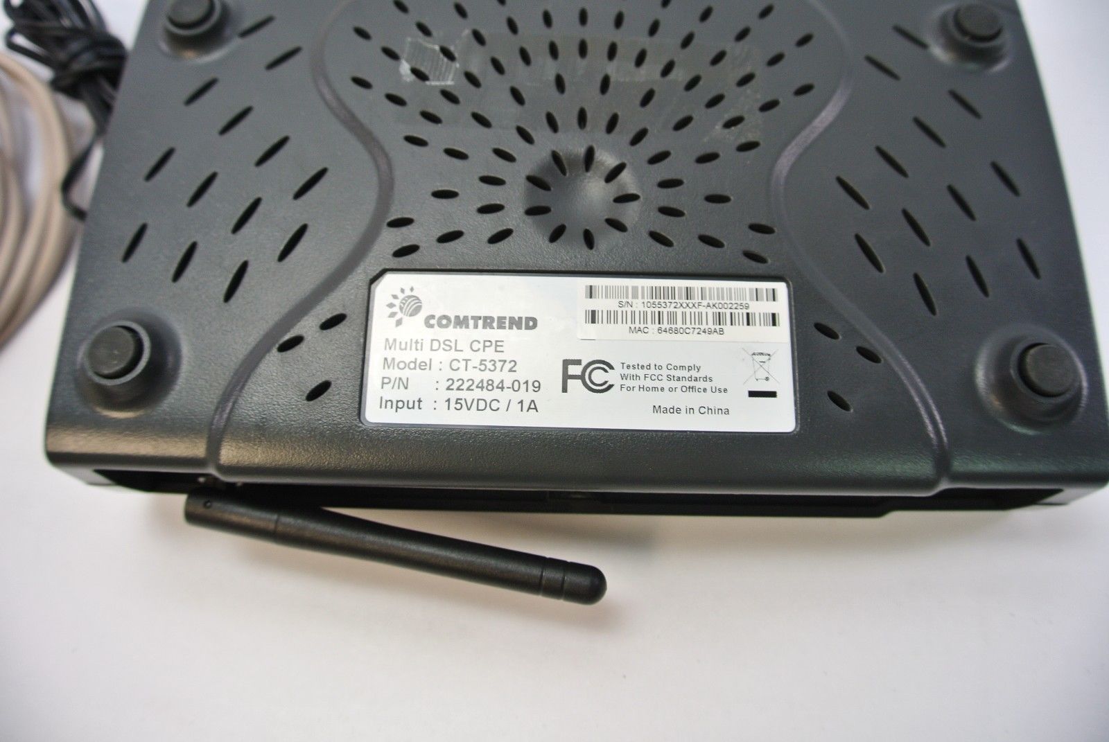 Comtrend DSL CPE Wireless Router / Gateway Modem CT5372 ModemRouter