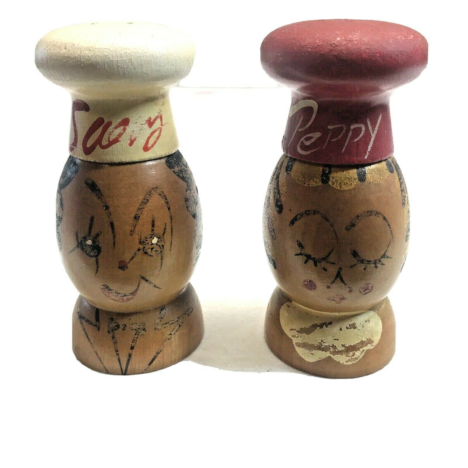 Vintage Japan woodpeckers with hats salt and pepper shakers Kitchen ...