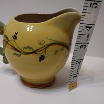Vintage Creamer, Pistoulet by Pfaltzgraff, Yellow Green Floral, Small Pitcher image 8