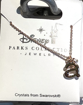 Disney Park Mickey Faux Gem Icon Lower Case Letter Initial A Necklace Gold Color