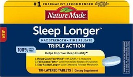 Nature Made Sleep Longer -- 35 Tri-Layered Tablets Supplements Made in USA - $33.62